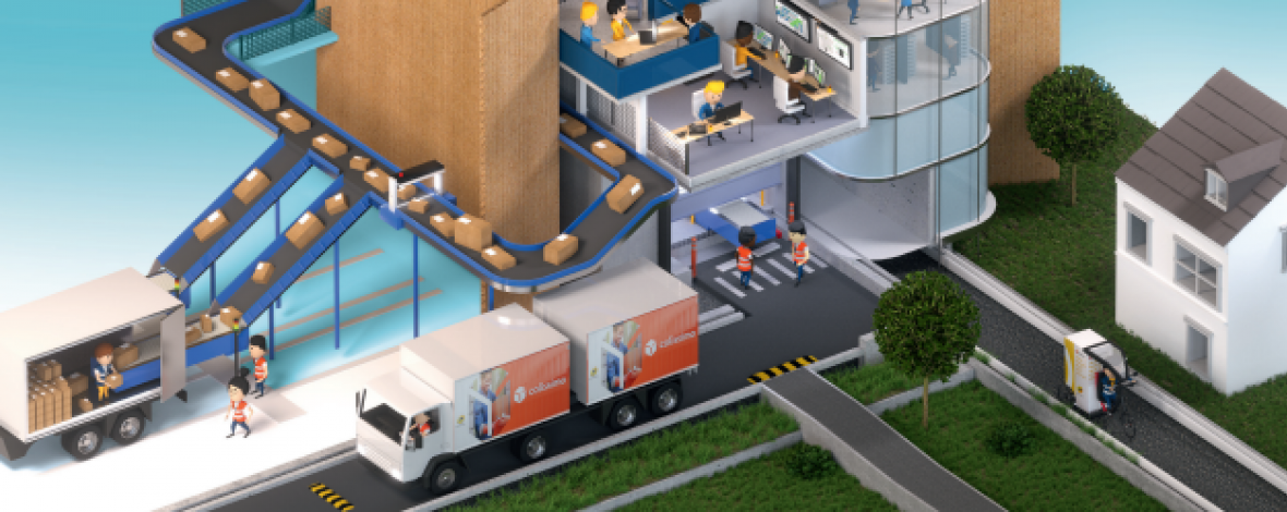 Dessin illustrant des métiers de Colissimo